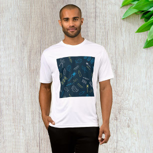 GRILLEN Icons Muster Grilltools Fleisch Lebensmitt T-Shirt