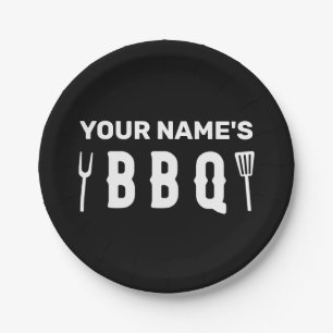Grillen Ihres Namens Pappteller