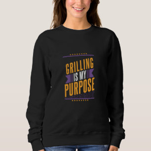 Grillen ist mein Ziel BBQ Kochfest Chef Design Sweatshirt