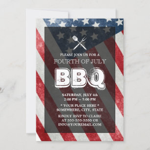 GRILLEN Jährliches 4. Juli Party Einladung