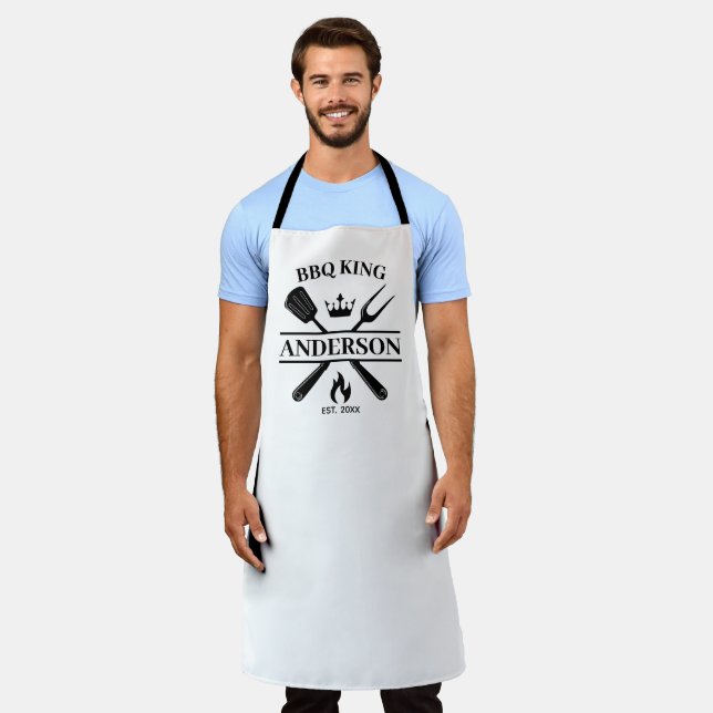 GRILLEN King Barbecue Personalisiert Schürze (Getragen)