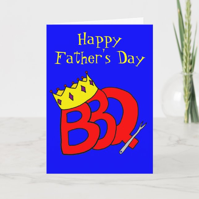 GRILLEN King Father's Day Card Karte (Vorderseite)