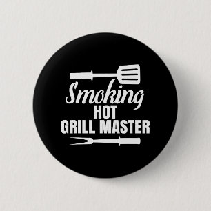 Grillen King Queen of the Gri - The Rokking Hot Gr Button