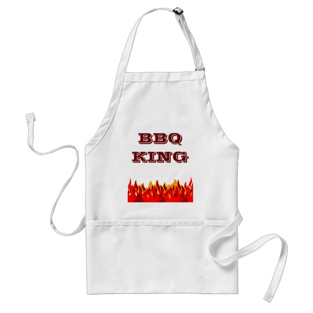 GRILLEN King Red Flames Custom Slogan Schürze (Vorne)