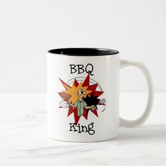 GRILLEN King T - Shirt und Geschenke Zweifarbige Tasse (Rechts)