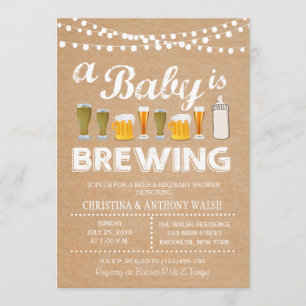 Grillen Kraft Einladung eines Babys zur Baby-Dusch