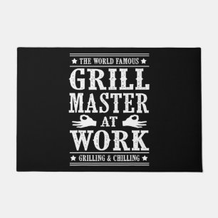 GRILLEN Liebhaber Der weltberühmte Grillmeister Fußmatte