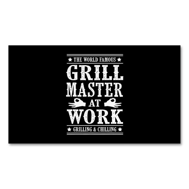 GRILLEN Liebhaber| Der weltberühmte Grillmeister i Magnetische Visitenkarte (Vorderseite)