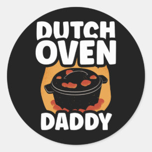 Grillen Lover Dutch Oven D. Runder Aufkleber