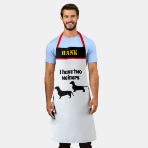 GRILLEN Lover Griller Funny Ich habe zwei Dackeln Schürze