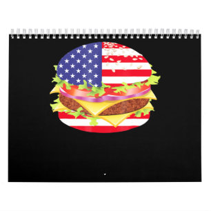 GRILLEN Lovers   Hamburger USA Flag 4. Juli GRILLE Kalender