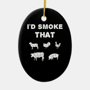 GRILLEN Lovers ID Smoke, dass Koch Smoker GRILLE Keramik Ornament