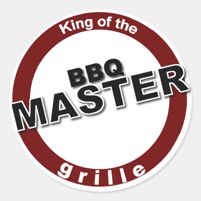 GRILLEN Master King of the Grille Runder Aufkleber (Vorderseite)