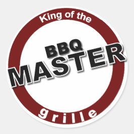 GRILLEN Master King of the Grille Runder Aufkleber