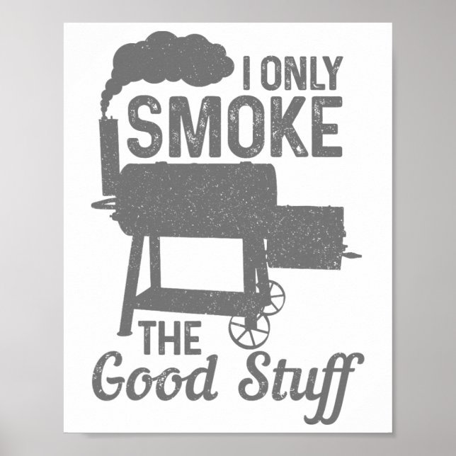 Grillen Meat Smoking Rmoker Grill Funny Poster (Vorne)