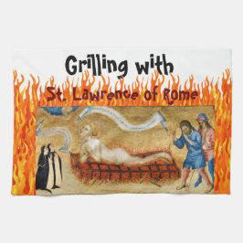 Grillen mit St. Lawrence von Rom (M 022) Geschirrtuch