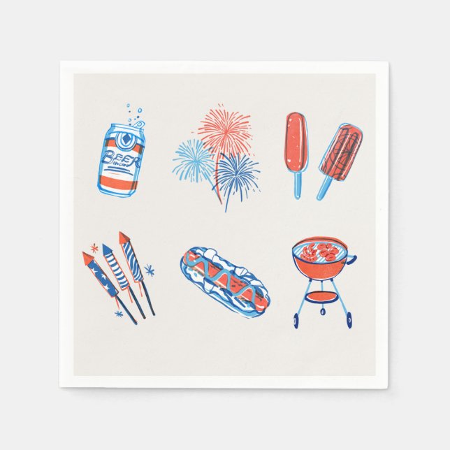 GRILLEN Napkins Serviette (Vorderseite)