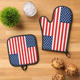 Grillen Oven Mitt and Pot Holders Ofenhandschuh & Topflappen-Set