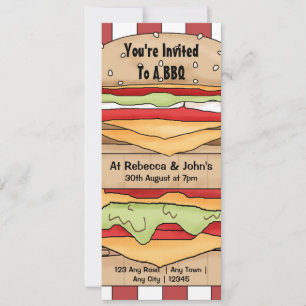 GRILLEN Party Big Burger Einladung