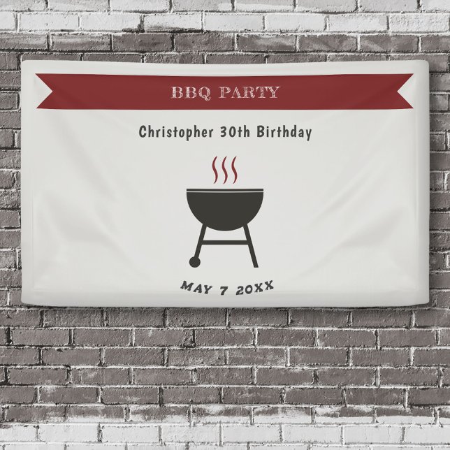 GRILLEN Party Birthday Banner (BBQ Party Birthday Banner)
