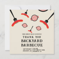 Grillen Party Grill & Gabel Danke Karte