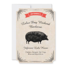 Grillen Picnic Black Vintag Pig