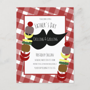 Grillen Picnic Chilling Grilling Postkarte