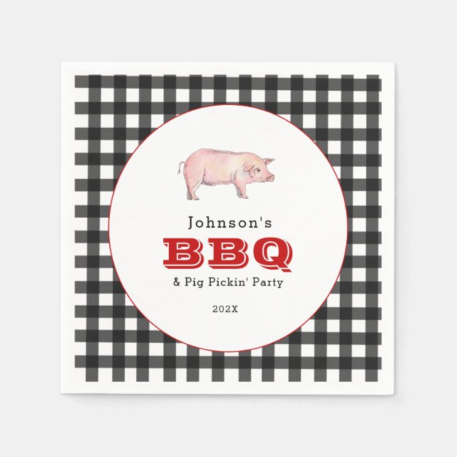 GRILLEN Pig Pickin' Party, Familie Picnic Serviette (Vorderseite)