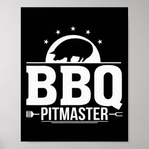 Grillen Pitmaster Grill Master T-Shirt für Byrbecu Poster