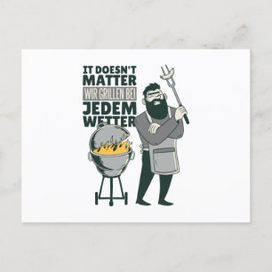 Grillen Postkarte