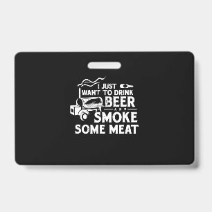 GRILLEN Rauchen Pitmaster Gift Drink Bier Rauchfle Ausweis