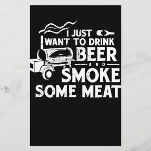 GRILLEN Rauchen Pitmaster Gift Drink Bier Rauchfle Briefpapier
