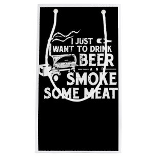 GRILLEN Rauchen Pitmaster Gift Drink Bier Rauchfle Kleine Geschenktüte