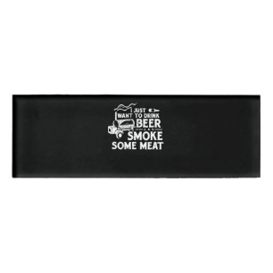 GRILLEN Rauchen Pitmaster Gift Drink Bier Rauchfle Namenschild
