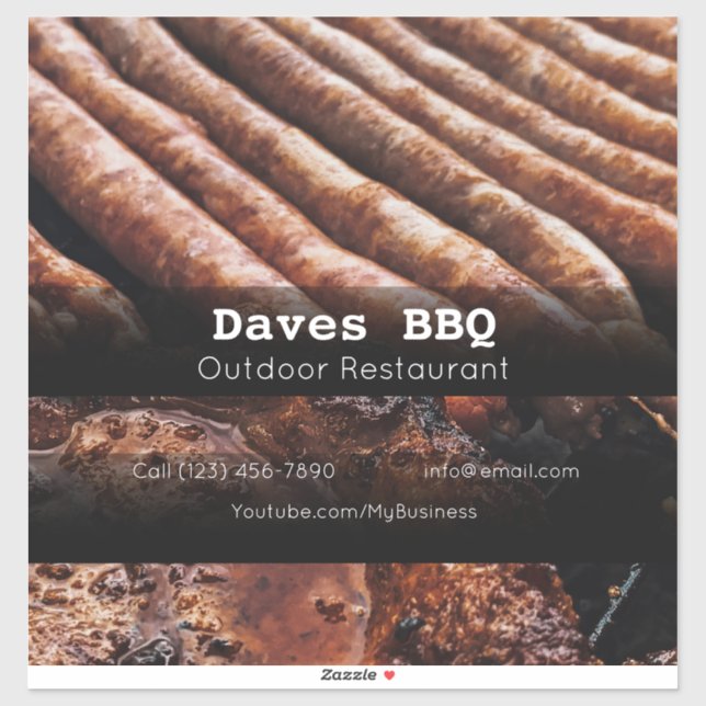 GRILLEN Restaurant Food Custom Cut Vinyl Sticker (Blatt)