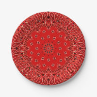 GRILLEN roter Bandana-Picknick-Party-Imbiss-Teller