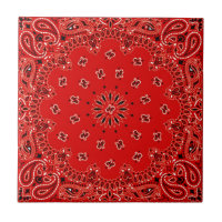 GRILLEN roter Paisley-Westernbandana-Schal-Druck