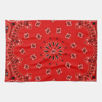 GRILLEN roter Paisley-Westernbandana-Schal-Druck