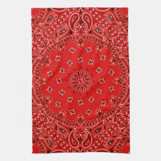 GRILLEN roter Paisley-Westernbandana-Schal-Druck Küchentuch