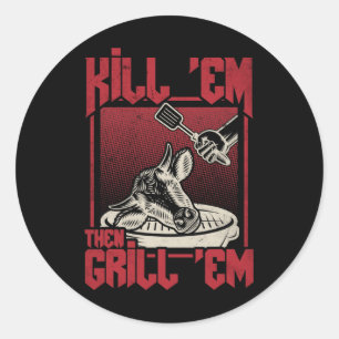 Grillen Runder Aufkleber
