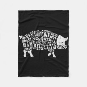 Grillen S Pig schneidet Byrbecue und Grillen Fleecedecke