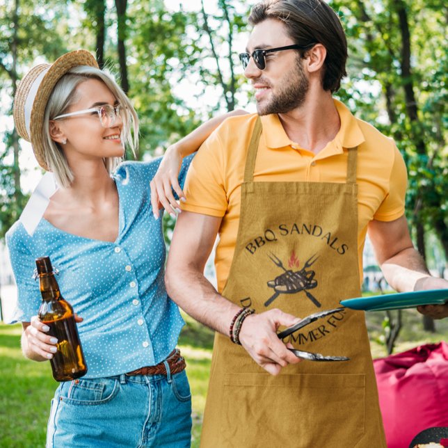 GRILLEN Sandals Vaters Sommerspass! | Schürze von  (Von Creator hochgeladen)