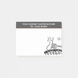 GRILLEN Sausage Butcher Illustration Theme Post-it Klebezettel