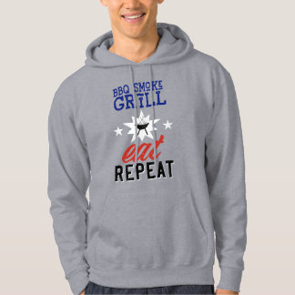 GRILLEN Smoke Grill EAT REPEAT Vintag rustikal Hoodie