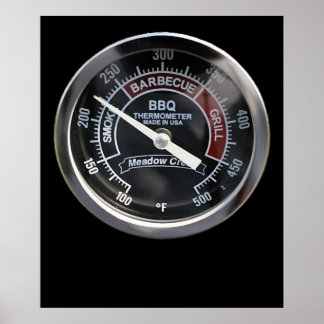 GRILLEN Smoker 225 Grad Temperaturmessung Perfekt Poster