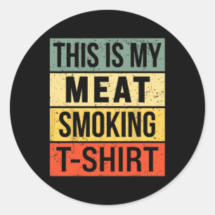 Grillen Smoker Apparel Fleisch Raucherzubehör Männ Runder Aufkleber