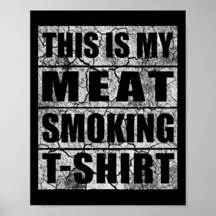 Grillen Smoker - Vintages Rauchen durch einen Bauc Poster