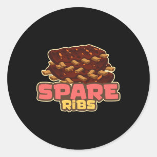 Grillen Spare Ribs Byrbecue Grill Smoker Fleisch S Runder Aufkleber