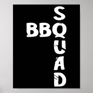 Grillen Squad Smoker Pit Grill Master Grilling Tea Poster