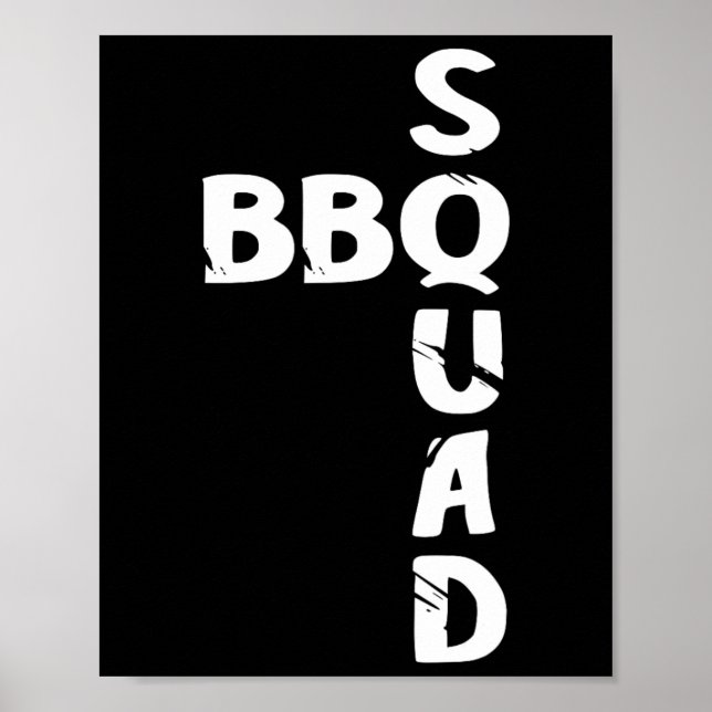 Grillen Squad Smoker Pit Grill Master Grilling Tea Poster (Vorne)